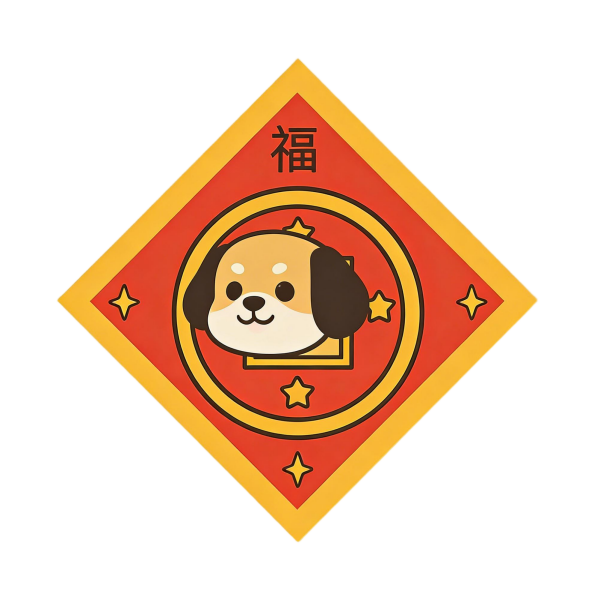 Warm Dog Zodiac Door Plaque (8×8)