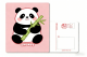 Cute Panda with Bamboo 5x7 Postcard